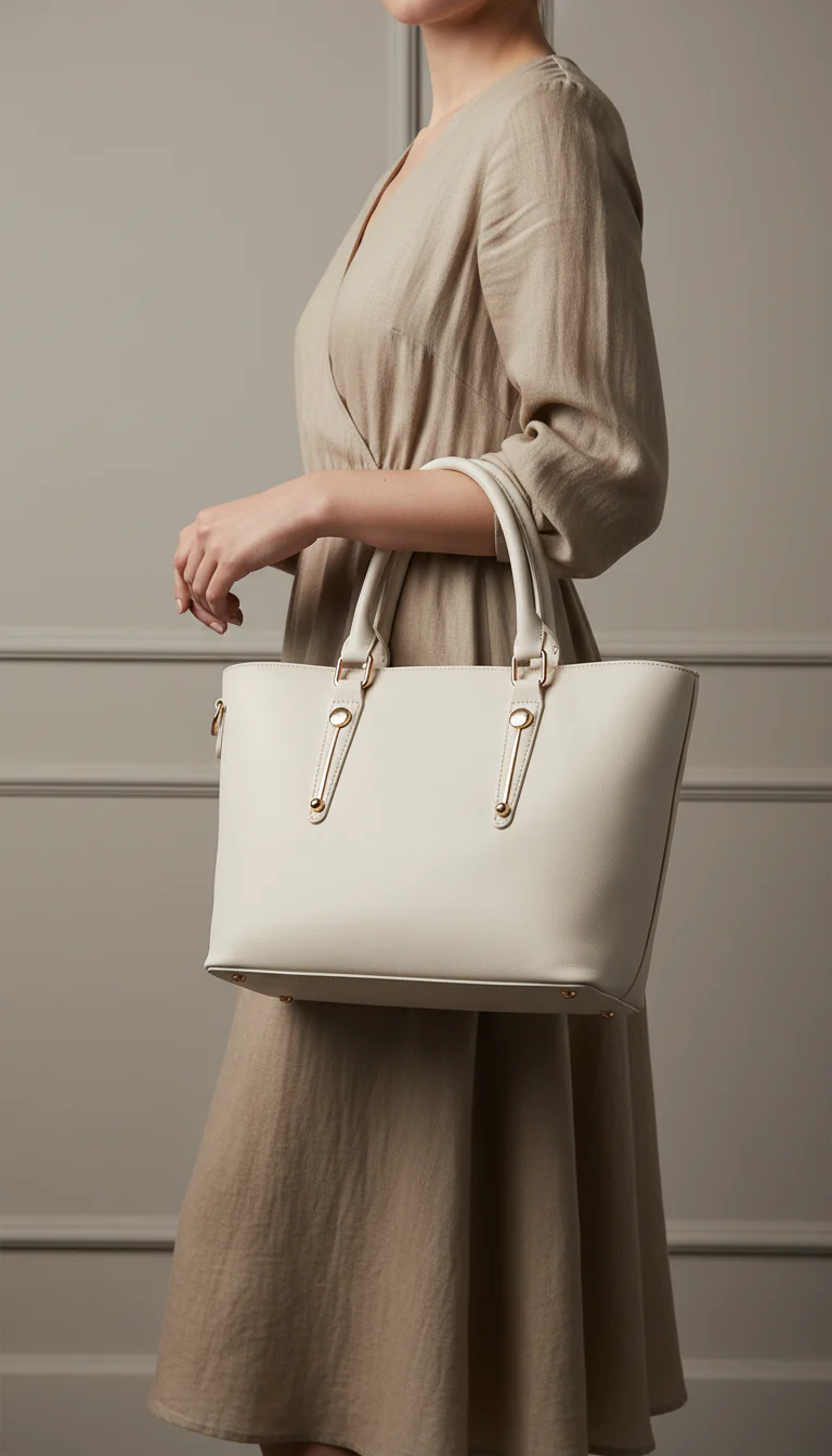 White Formal Shoulder Bag For Ladies P36452