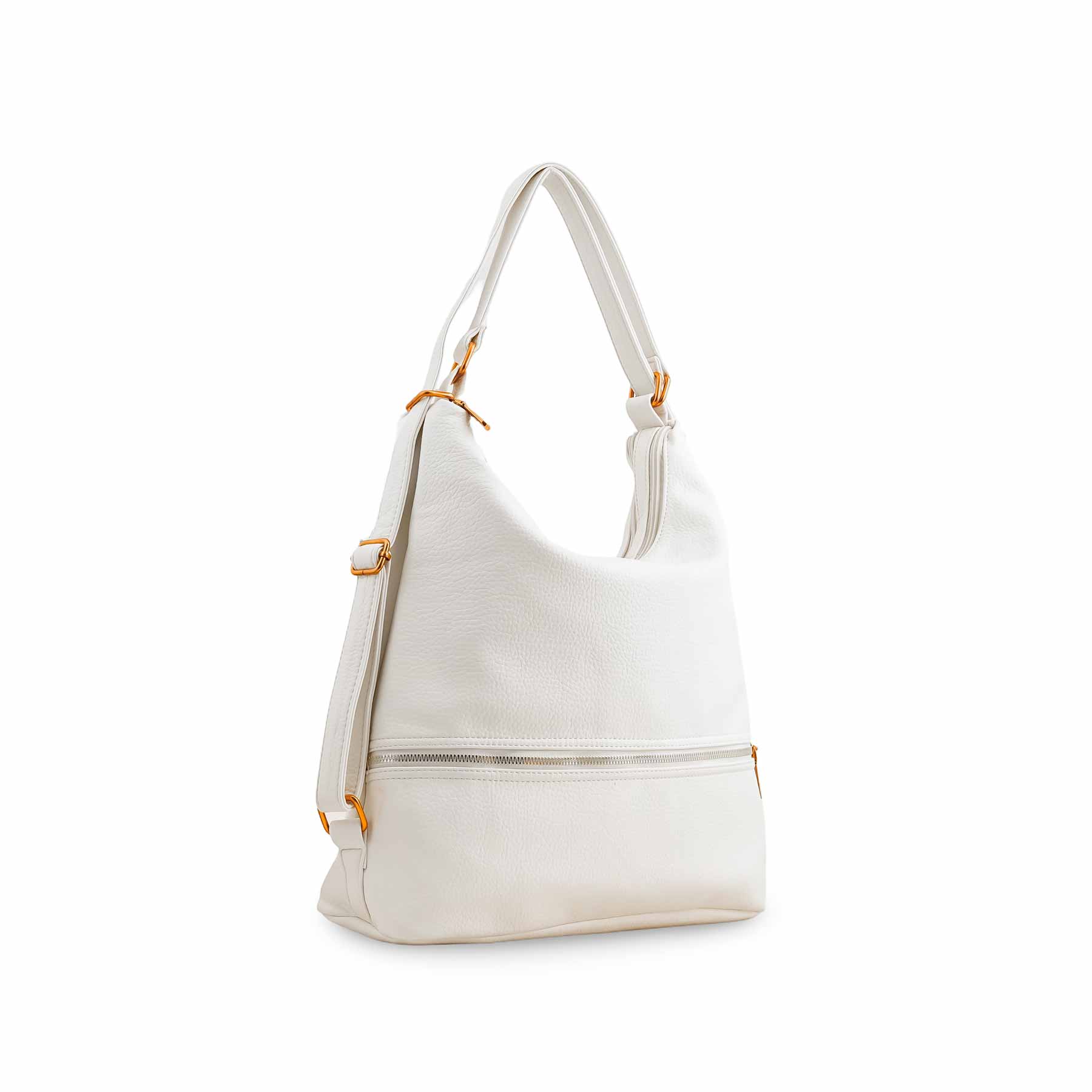 White Formal Shoulder Bag For Women P36356 - Image 3