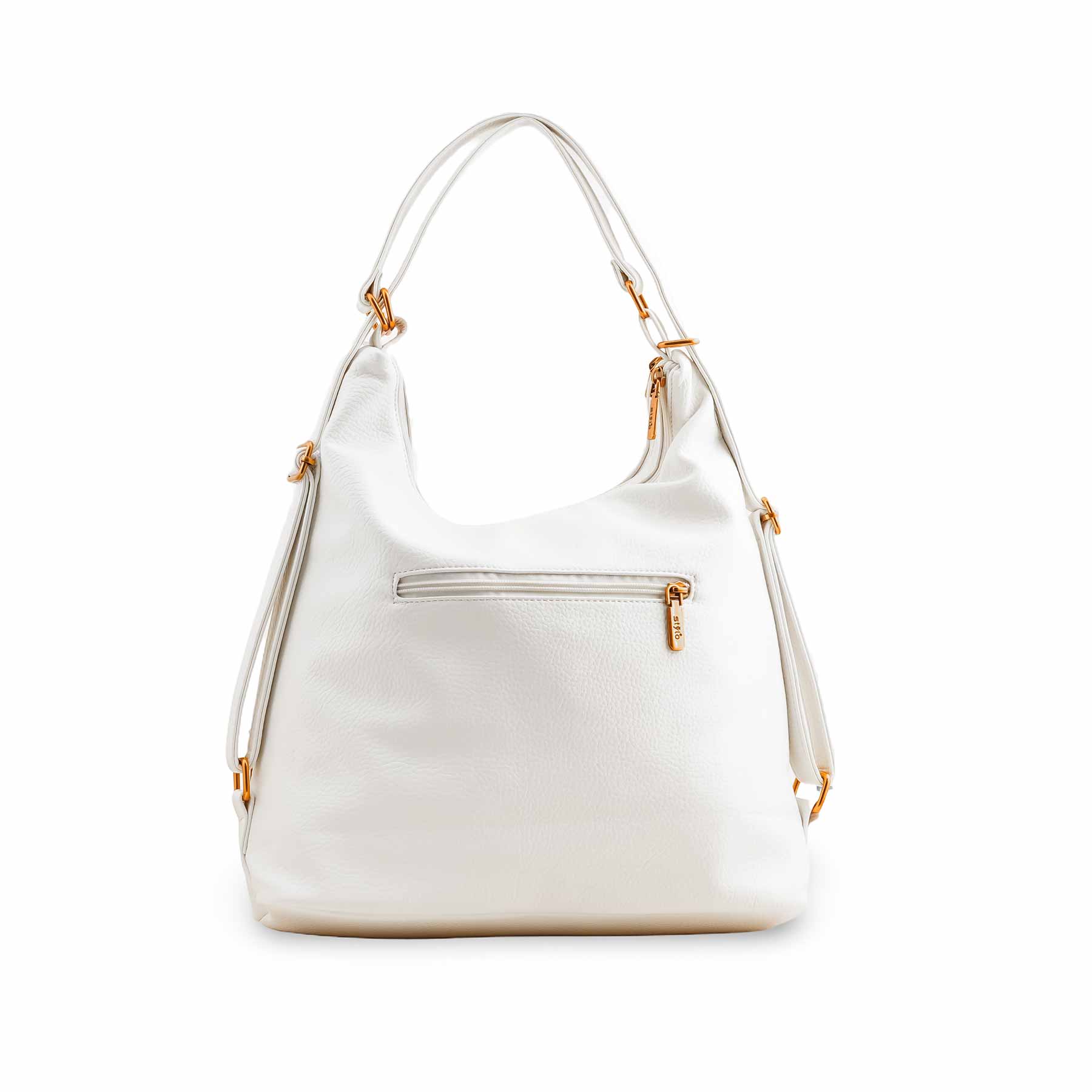 White Formal Shoulder Bag For Women P36356 - Image 4