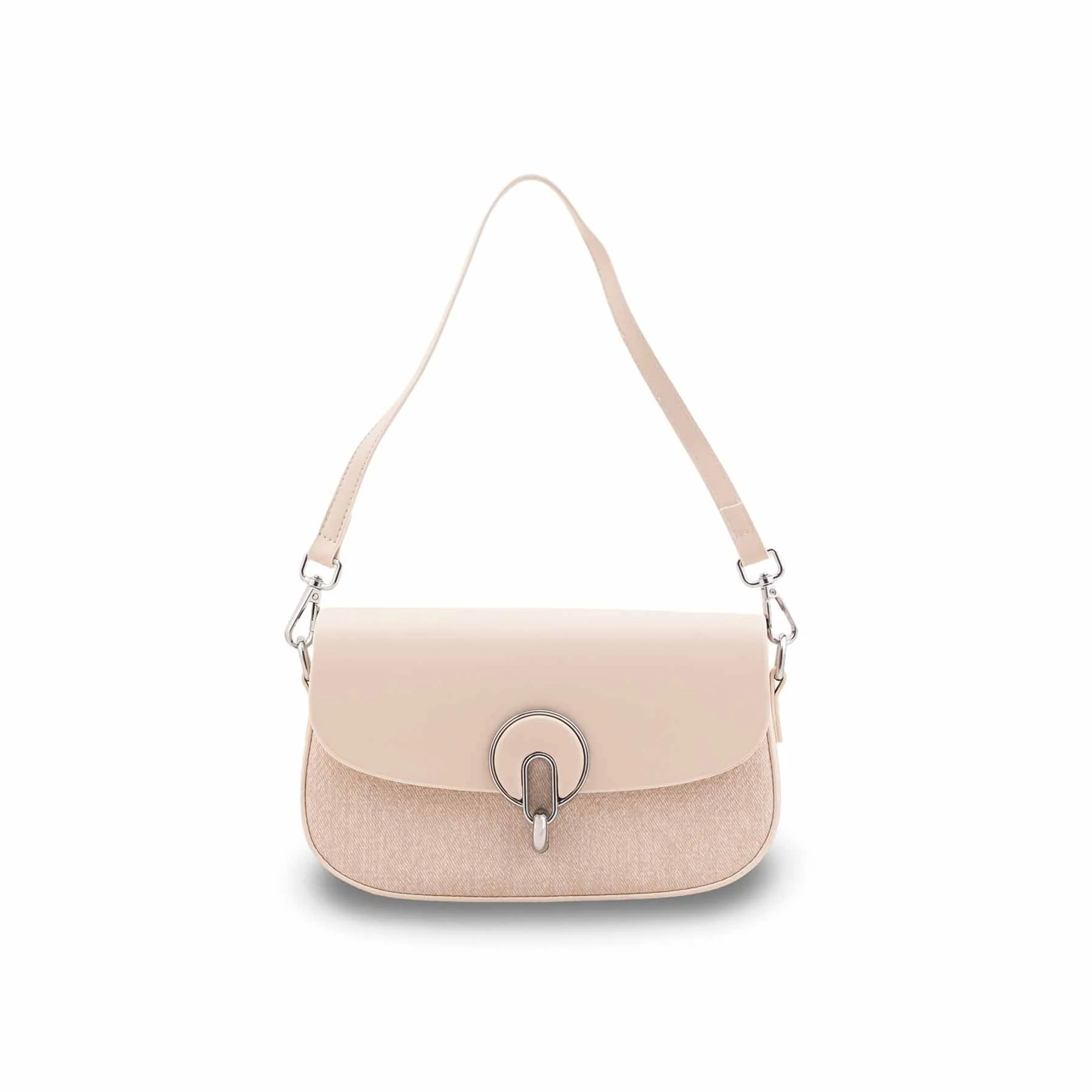 White Formal Shoulder Bag For Women P36457 - Image 2