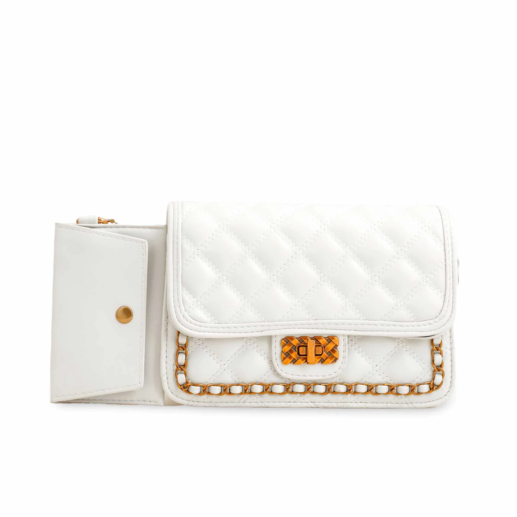 White Formal Shoulder Bag P36137 - Image 2