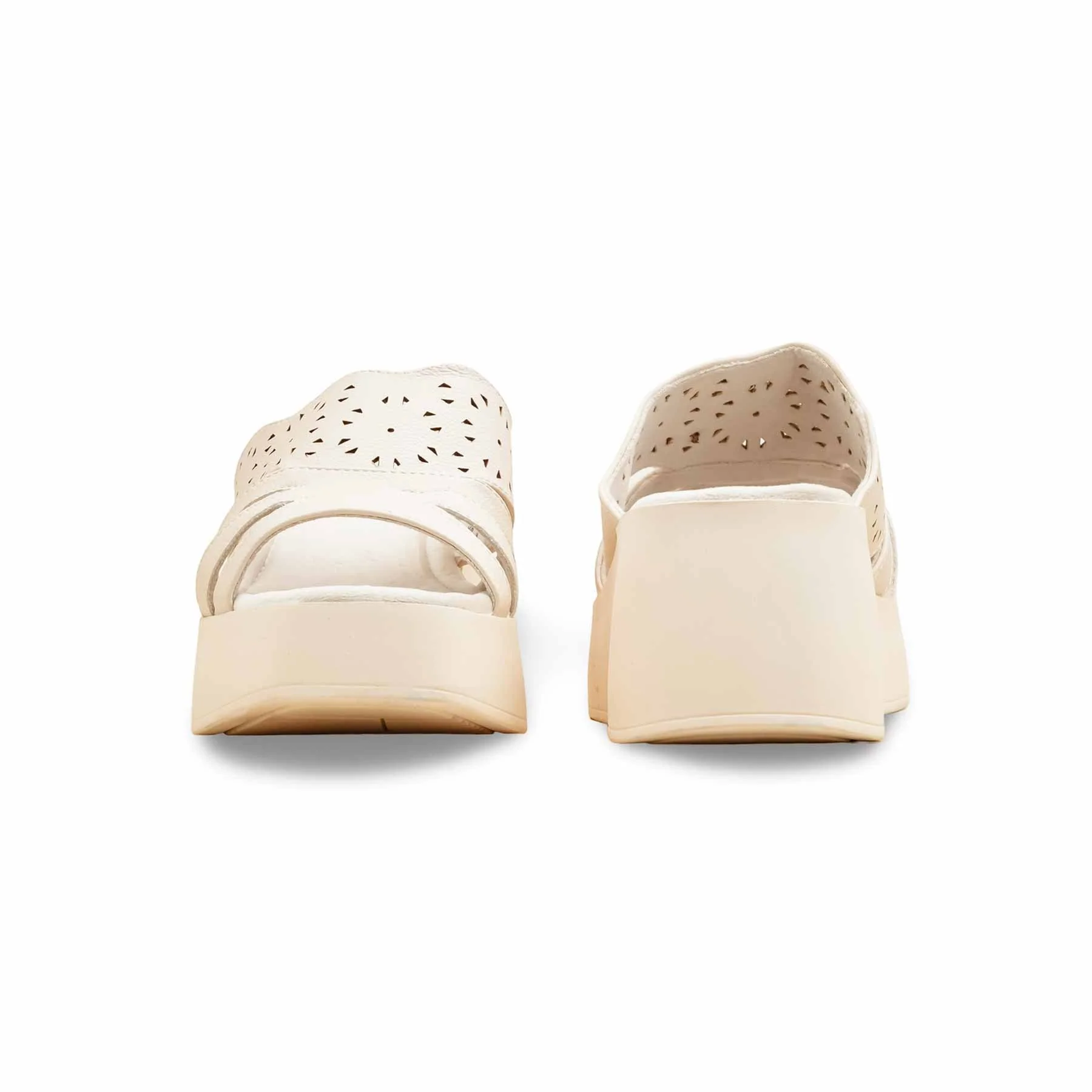White Formal Slipper For Women PU0606 - Image 4