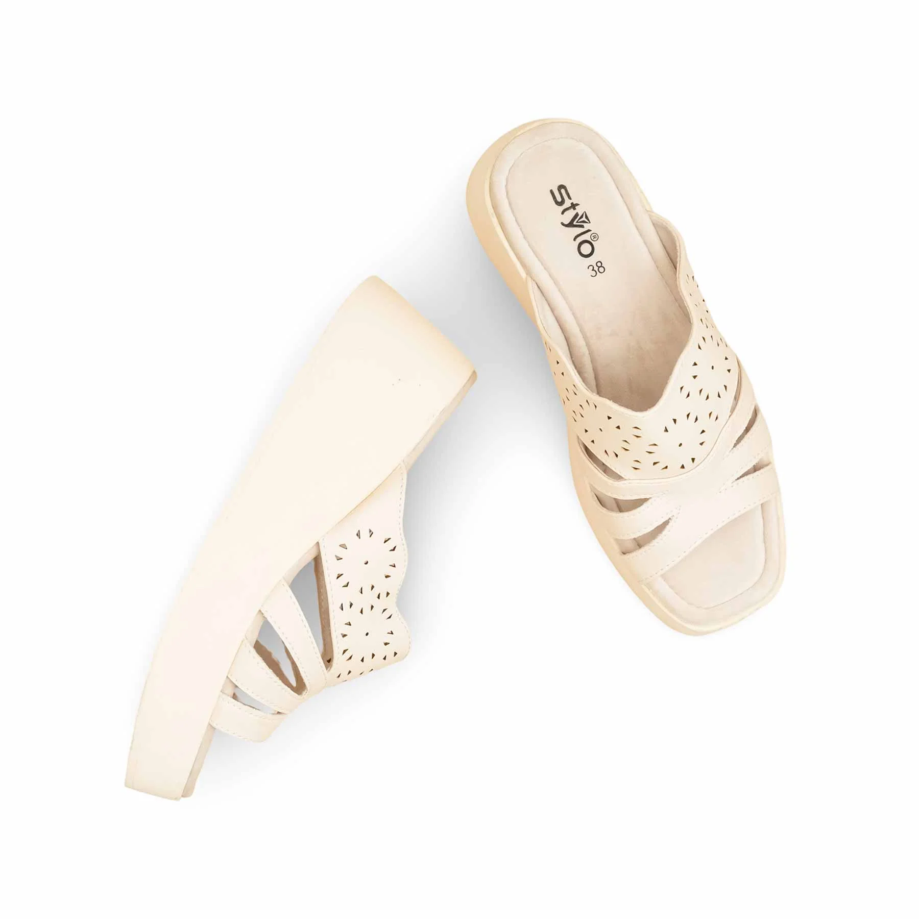 White Formal Slipper For Women PU0606 - Image 5