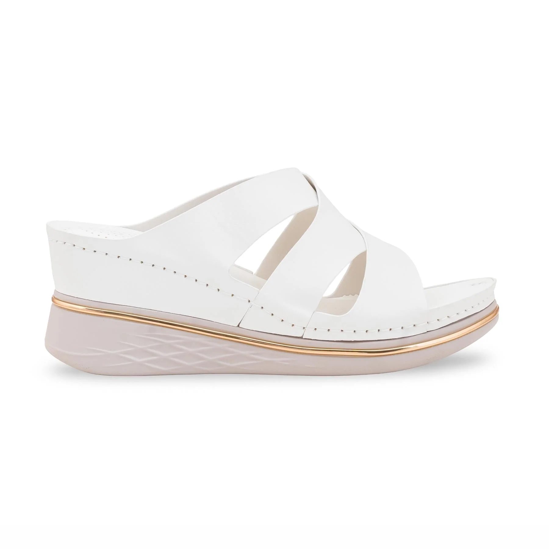 White Formal Slipper For Women PU0703 - Image 2