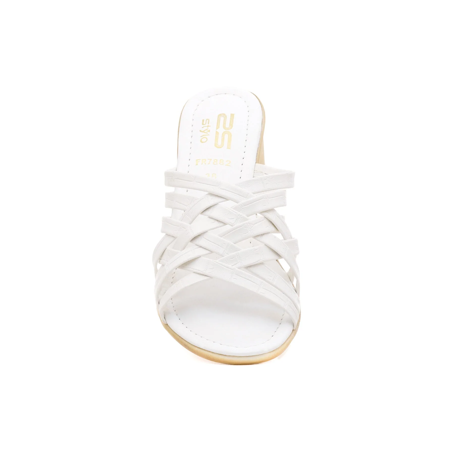 White Formal Slipper FR7882 - Image 3