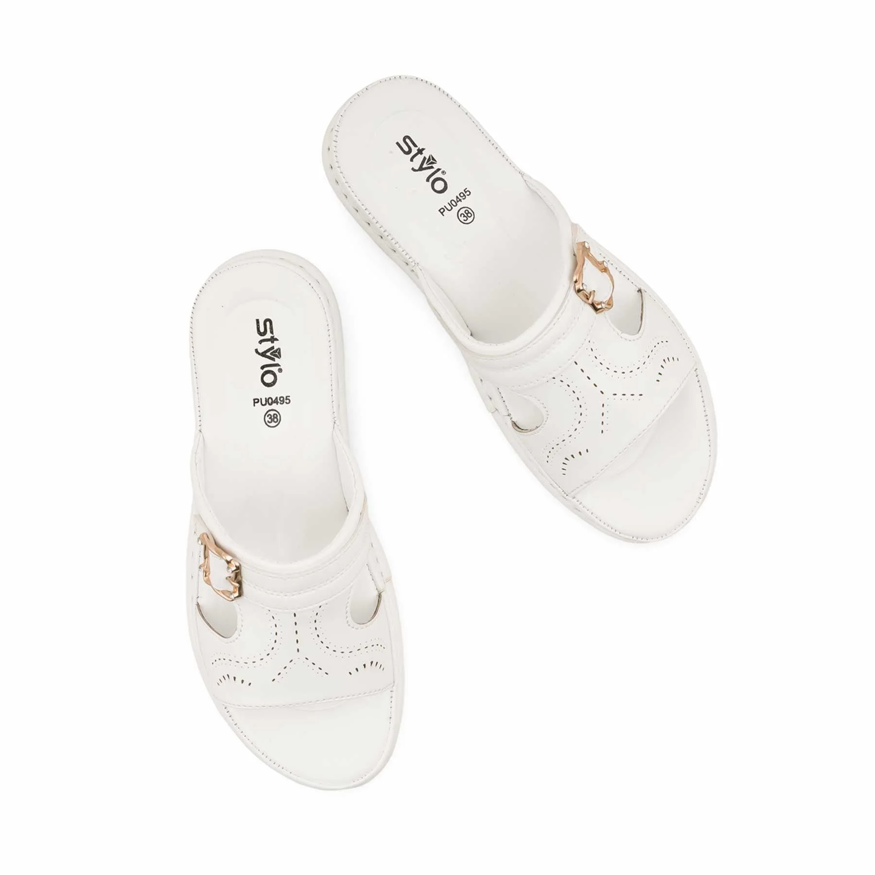 White Formal Slipper PU0495 - Image 5