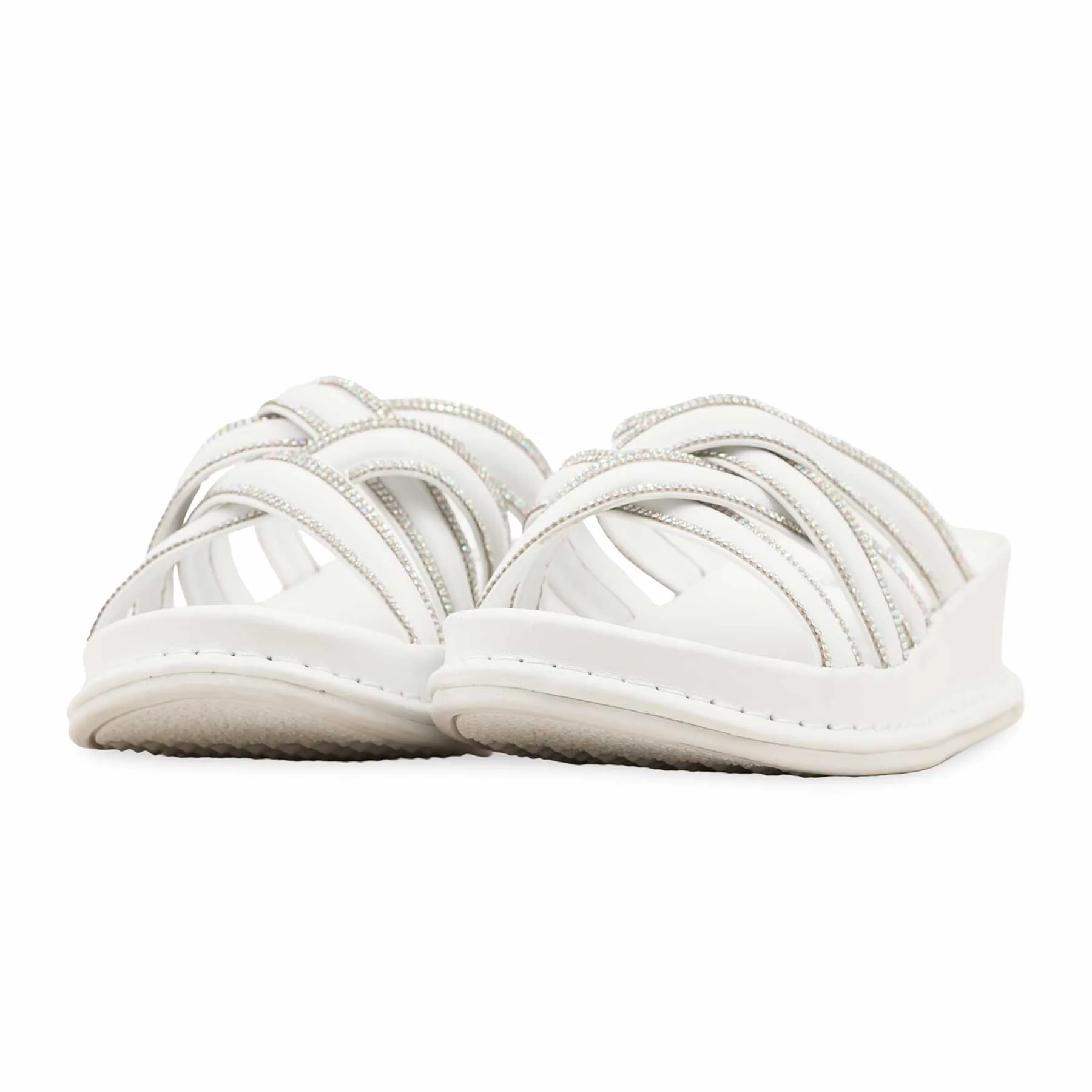 White Formal Slipper PU0520 - Image 3