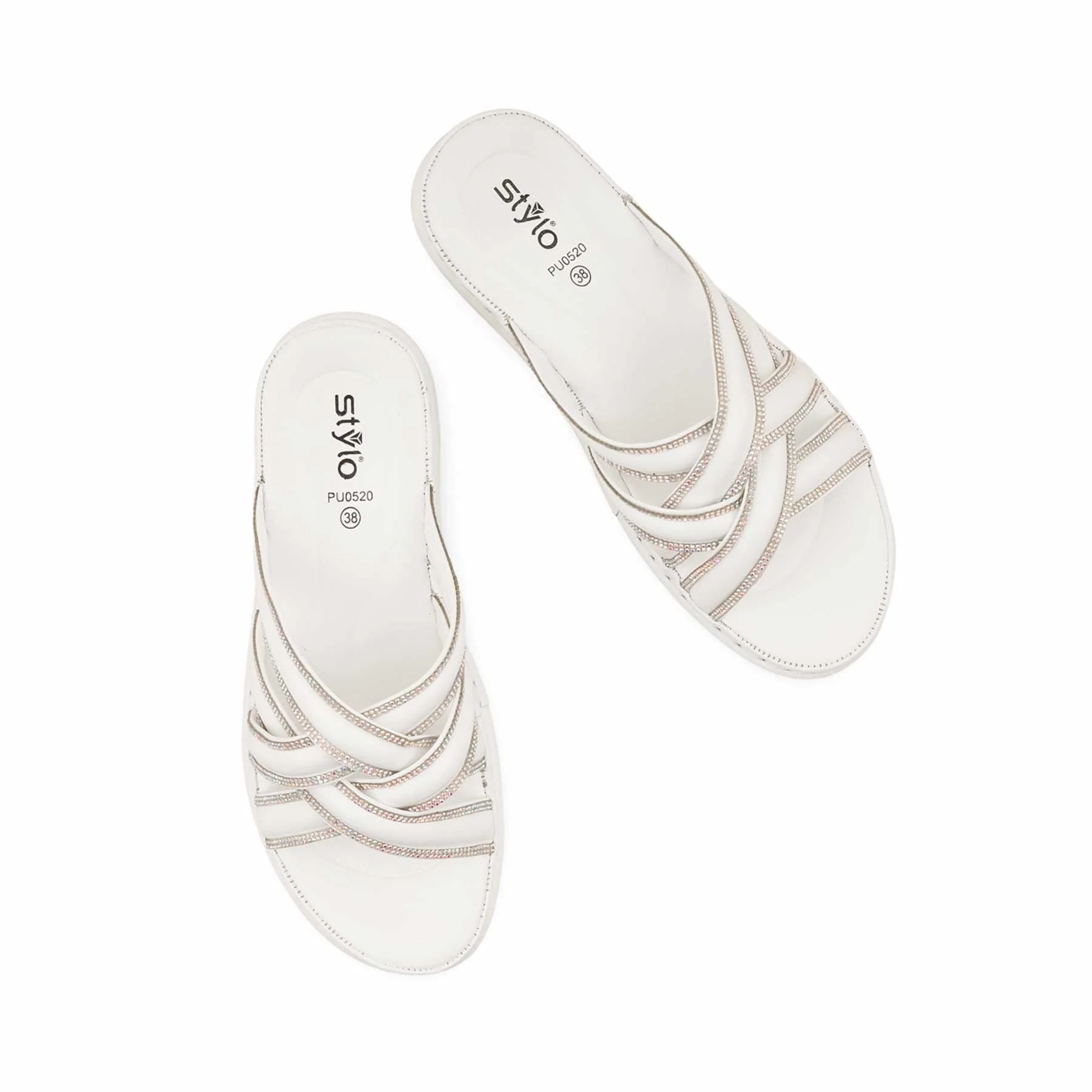 White Formal Slipper PU0520 - Image 5