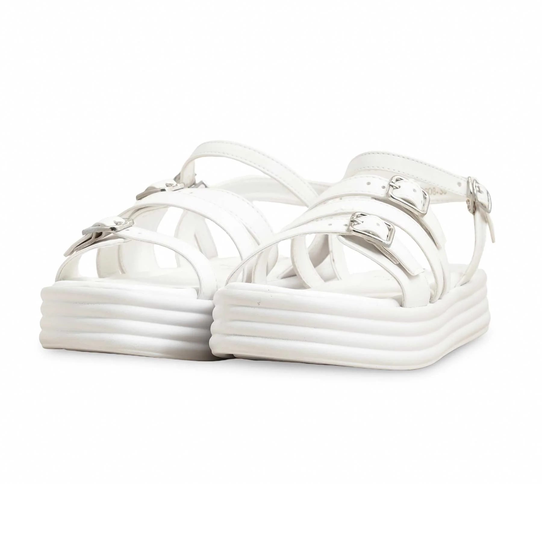 White Formal Women Sandal PU0608 - Image 3