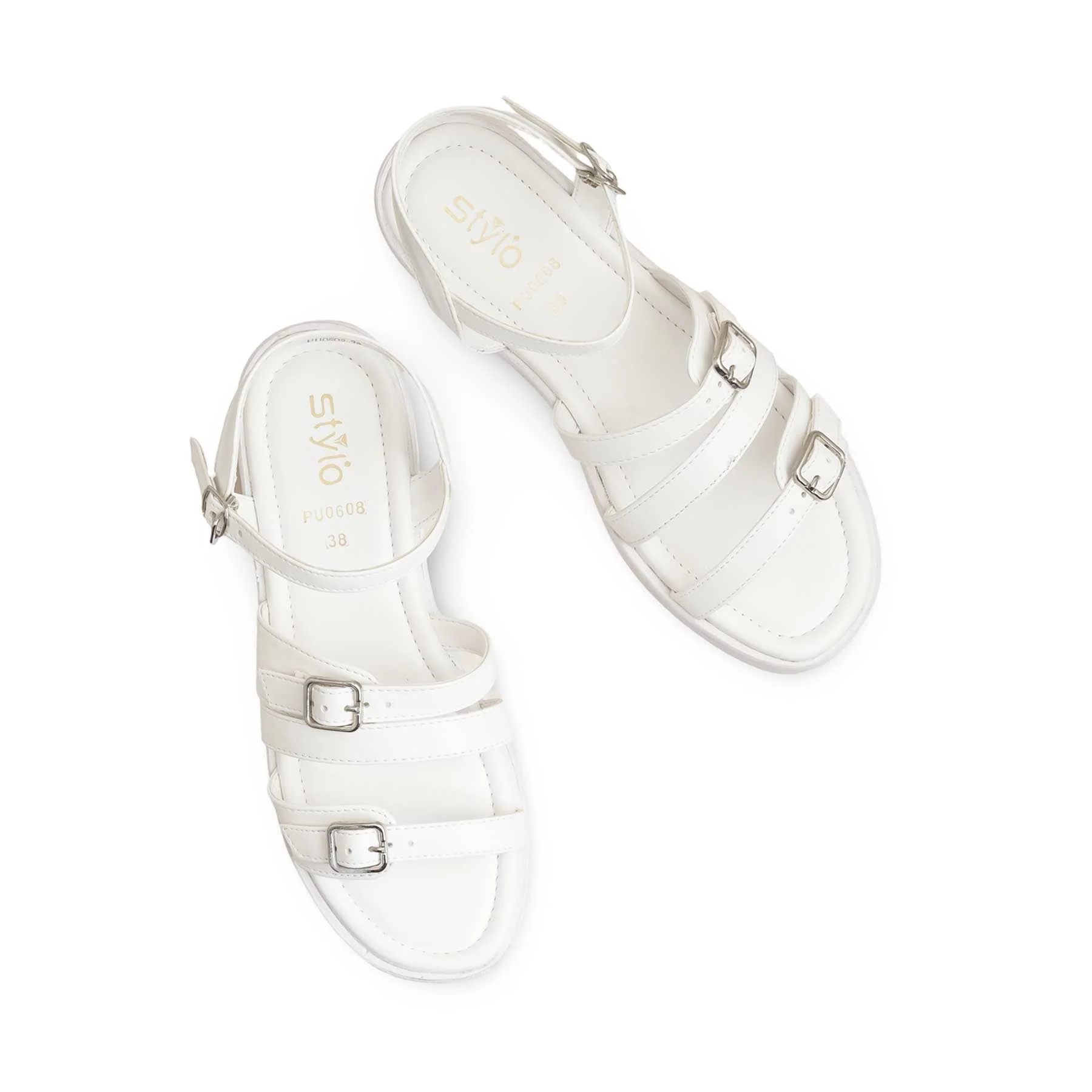 White Formal Women Sandal PU0608 - Image 5
