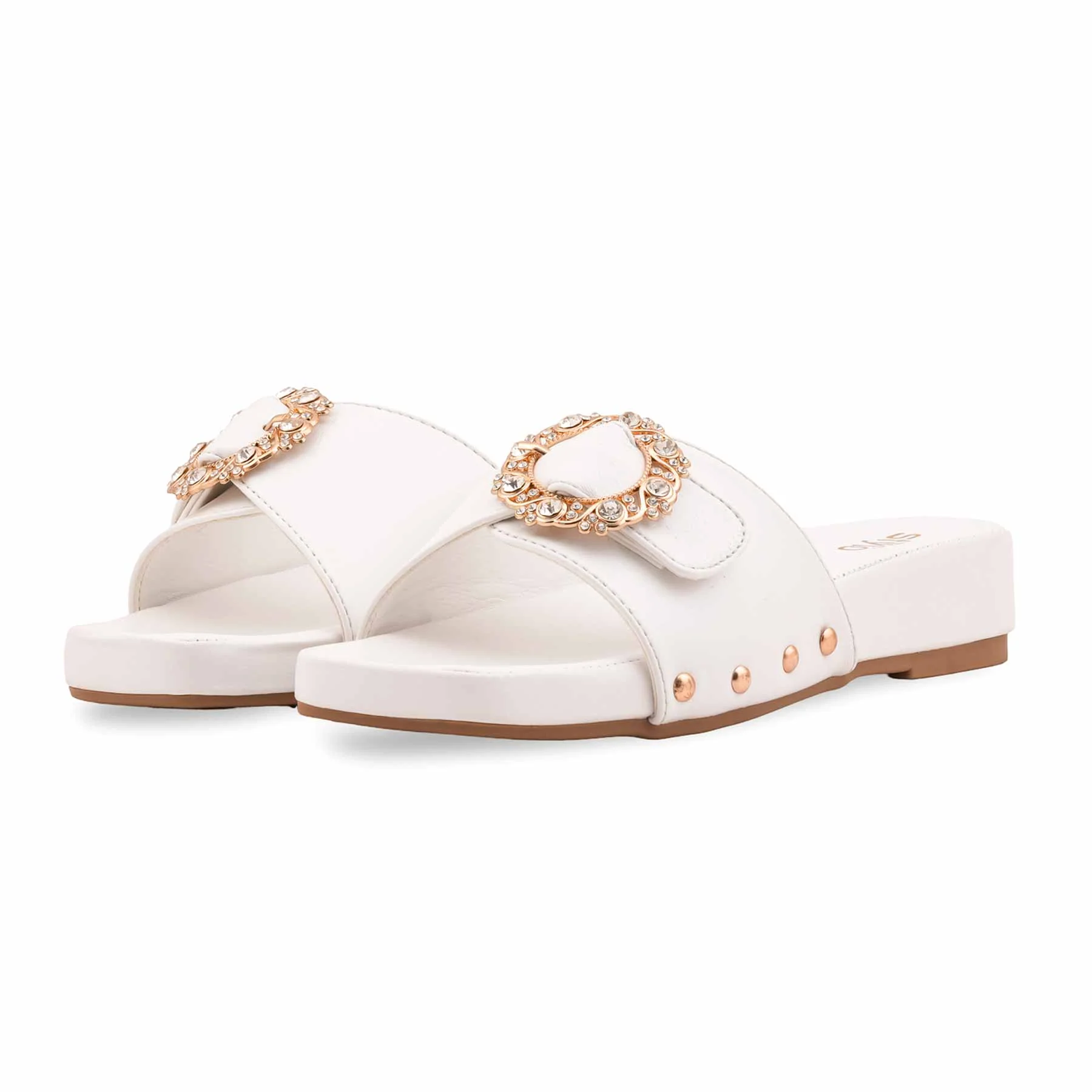 White Formal Women Slipper PU0673 - Image 3