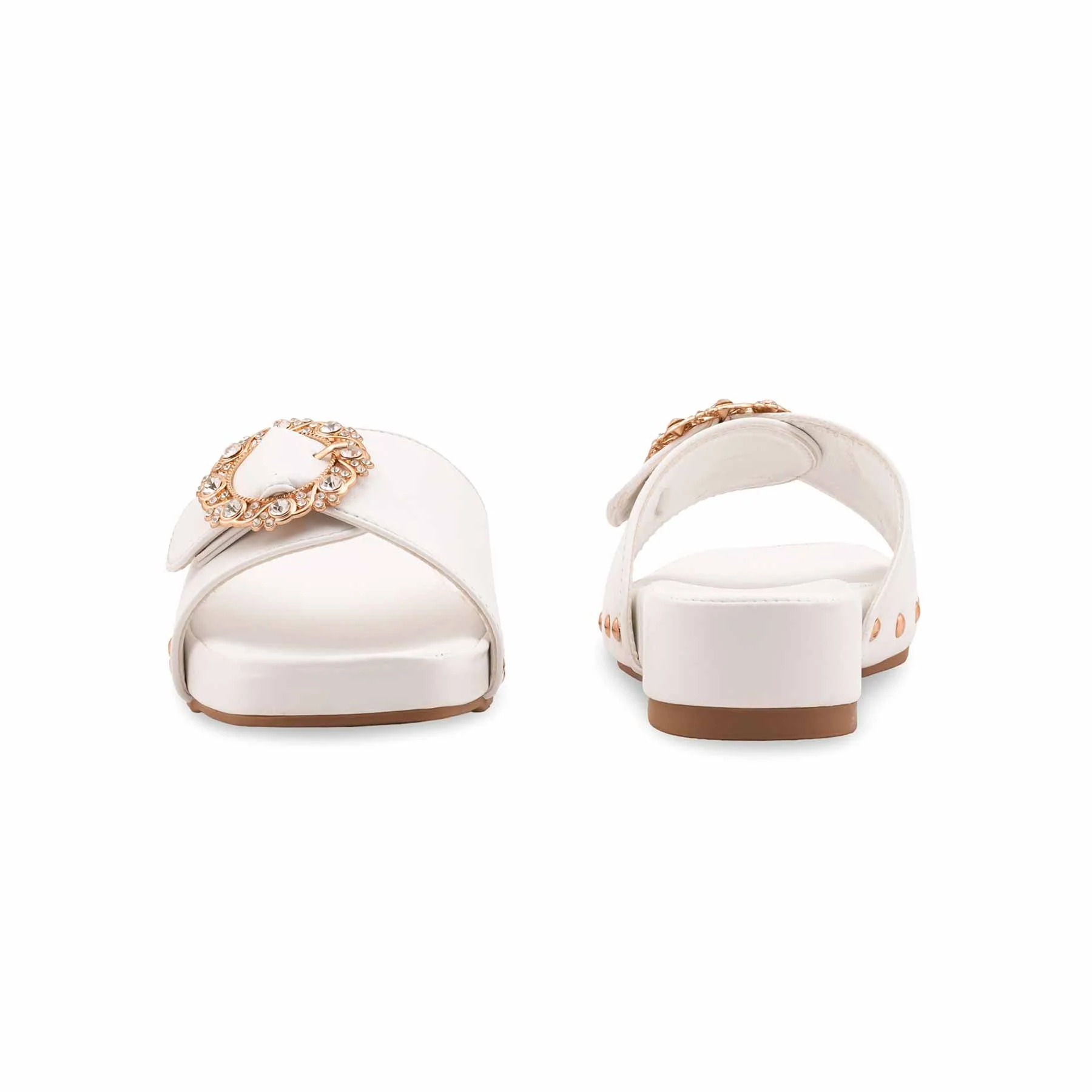 White Formal Women Slipper PU0673 - Image 4