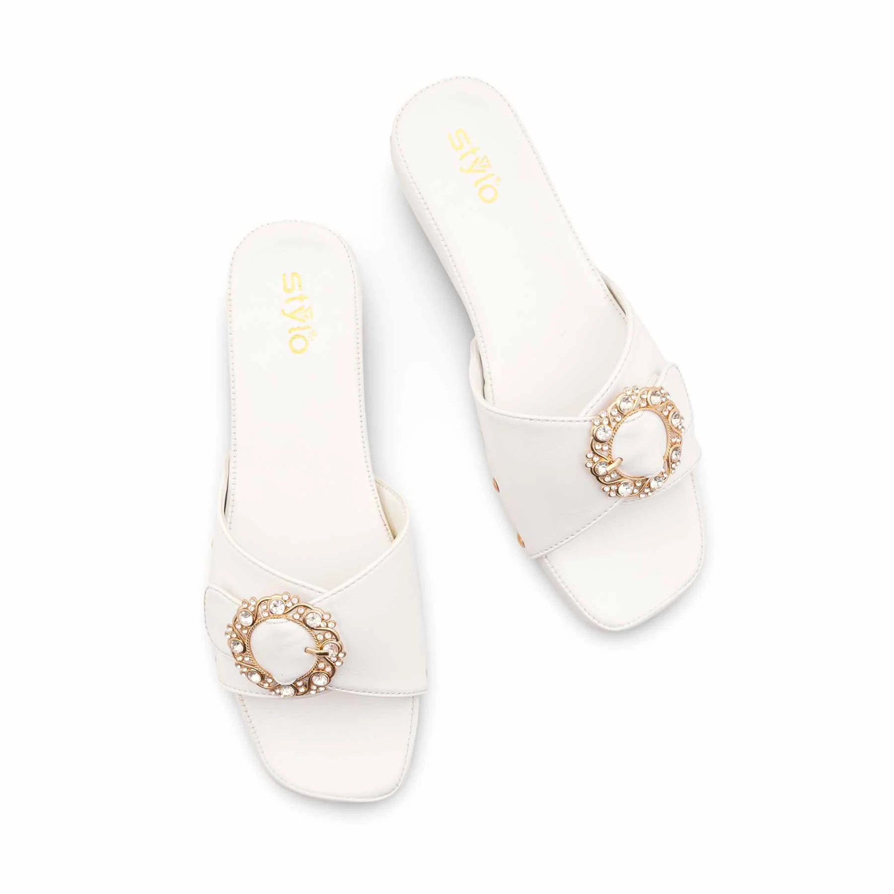 White Formal Women Slipper PU0673 - Image 5