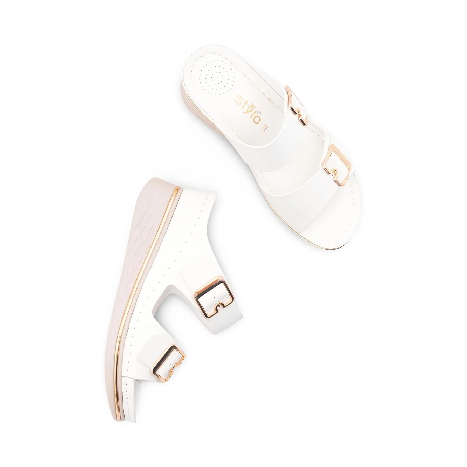 White Formal Women Slipper PU0732 - Image 5