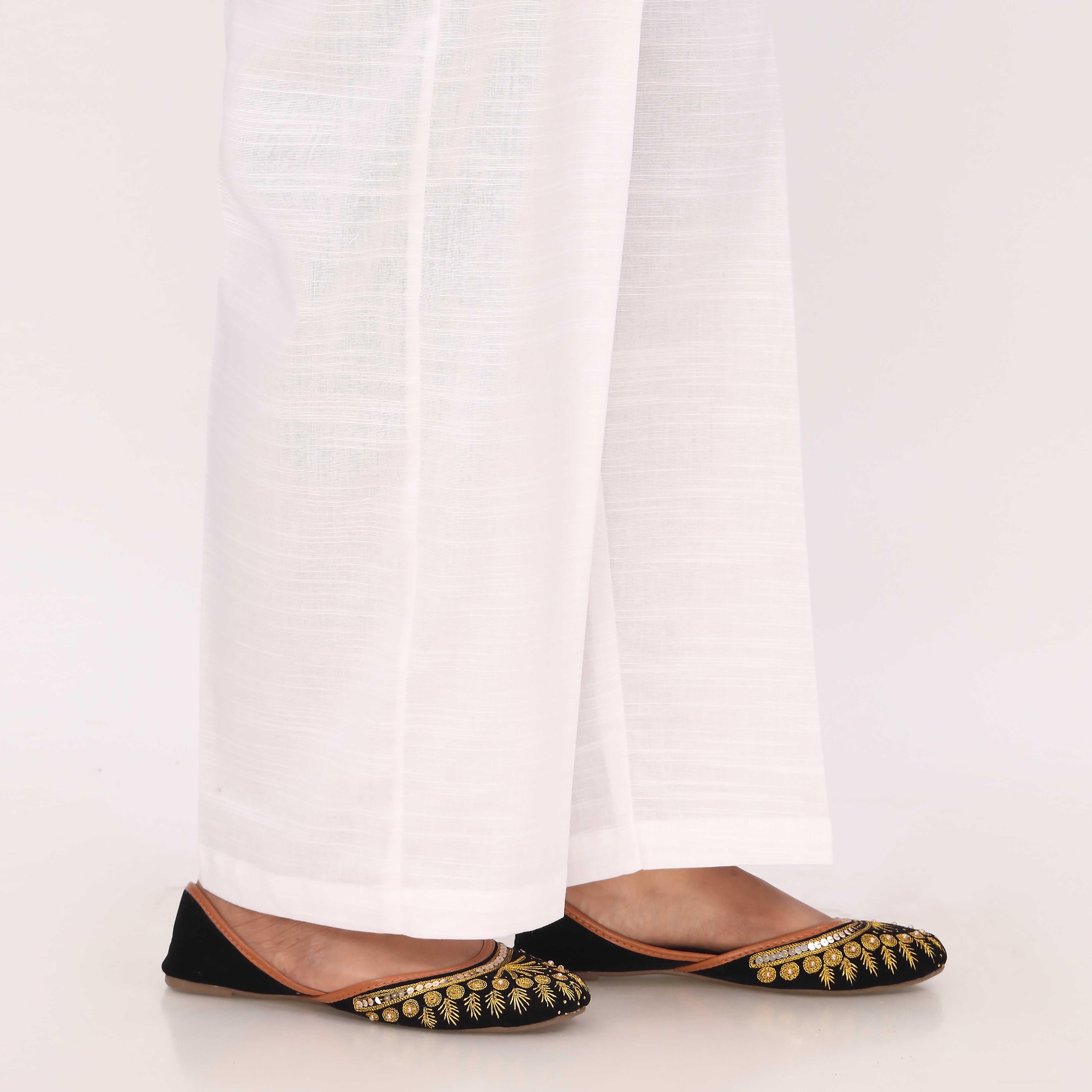 White Slub Khader Basic Trouser PL5160 - Image 3