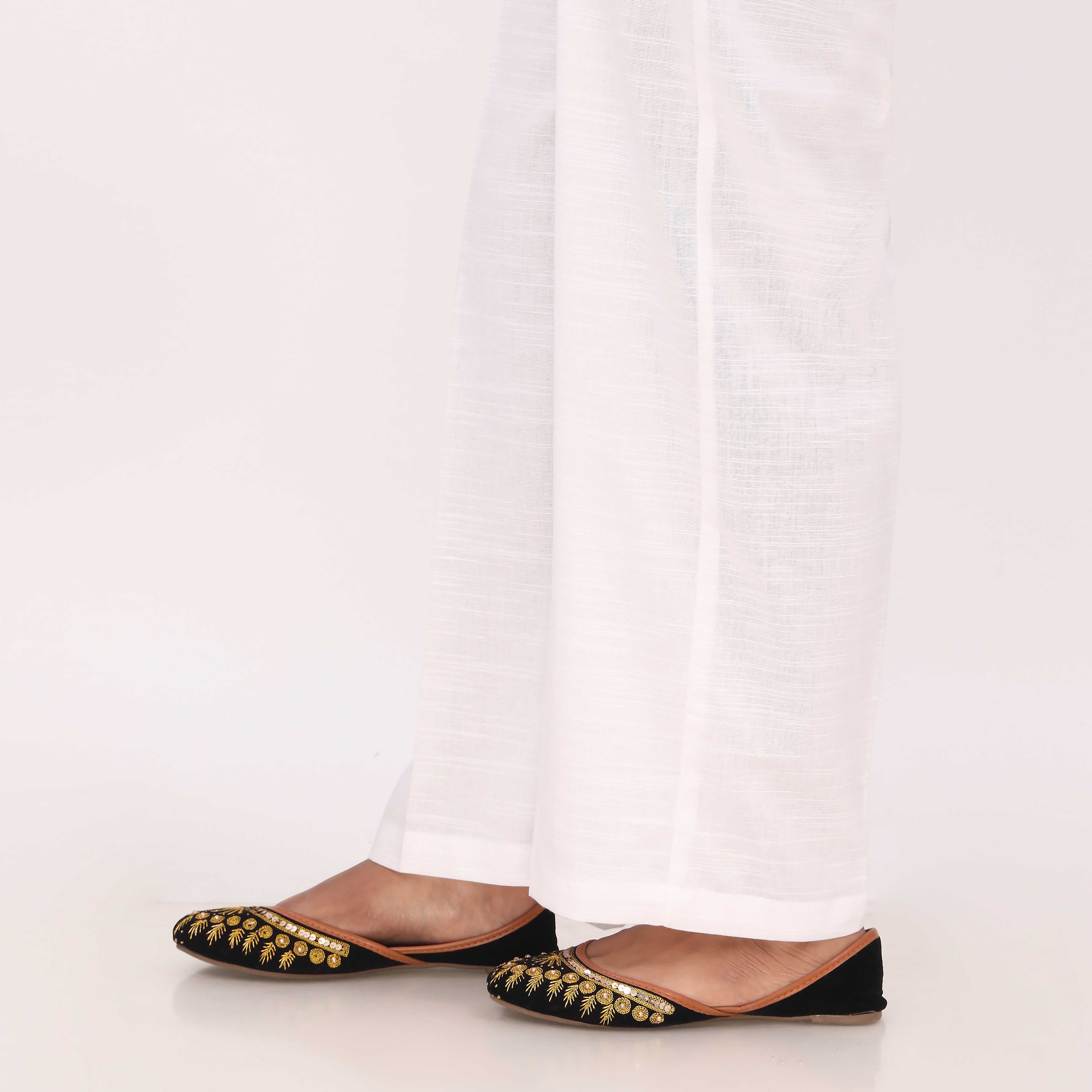 White Slub Khader Basic Trouser PL5160 - Image 4