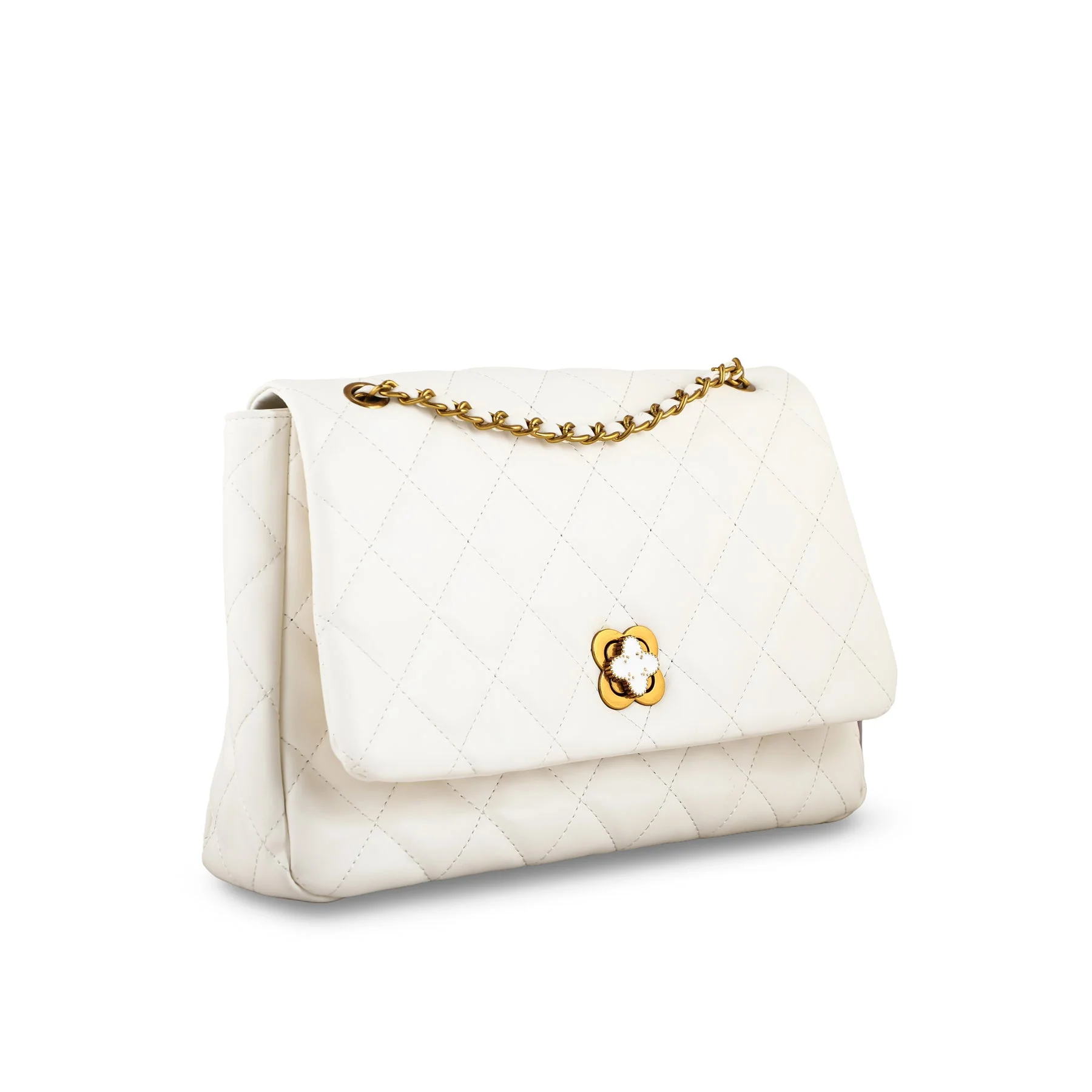 White Women Formal Shoulder Bag P36304 - Image 3