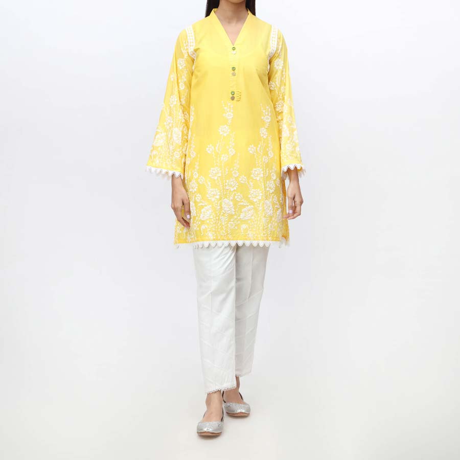 1PC- Puff Printed Cambric Shirt PS4001 - Image 2