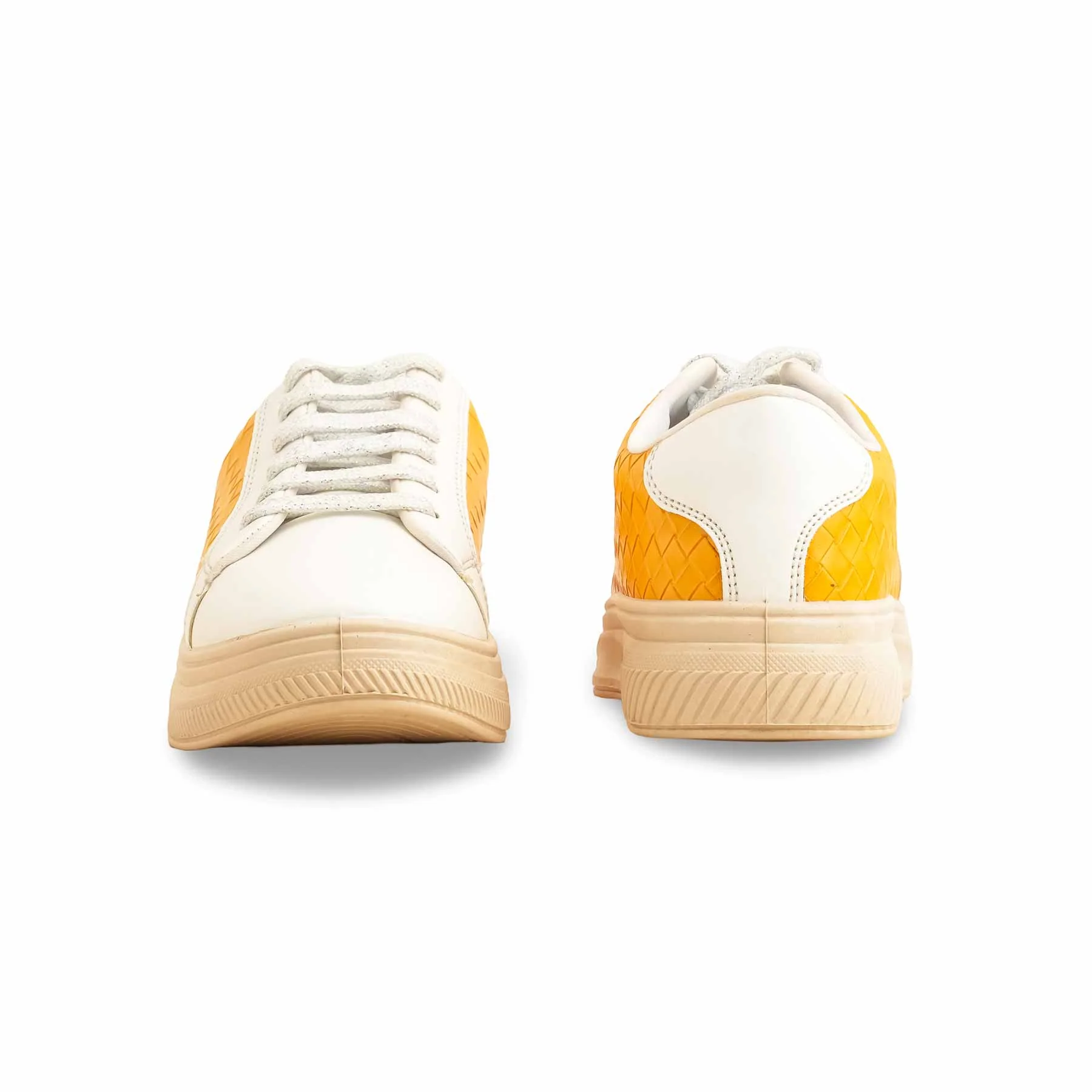 Yellow Casual Sneaker For Ladies AT7309 - Image 3