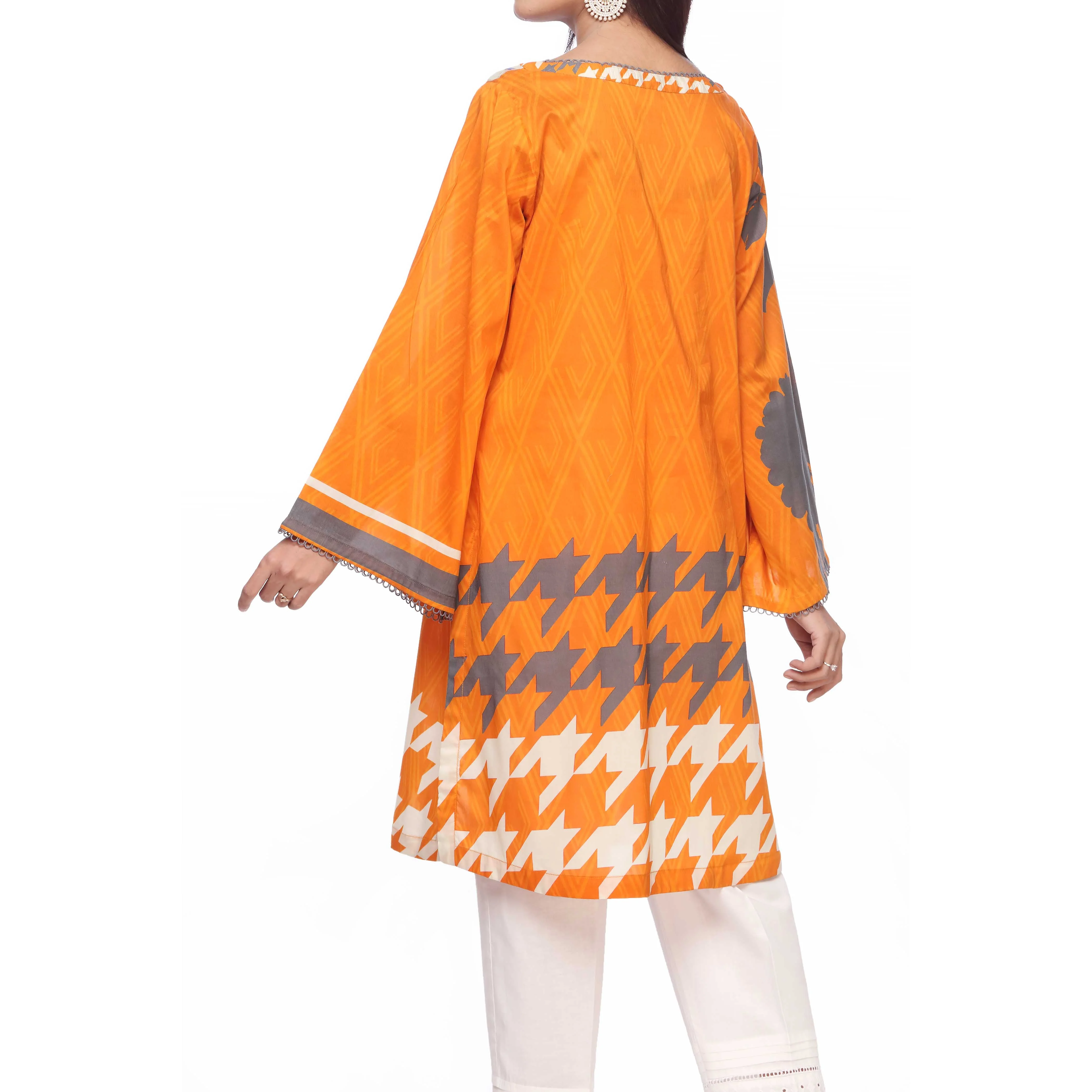 Yellow Digital Printed Lawn Shirt PS2376 - Image 3
