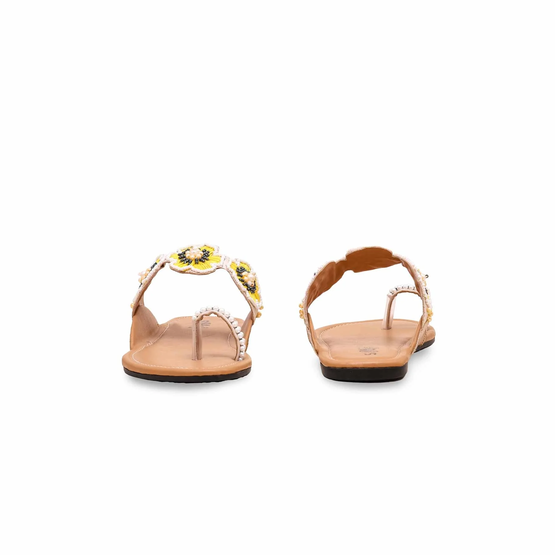 Yellow Ethnic Chappal EC0205 - Image 3