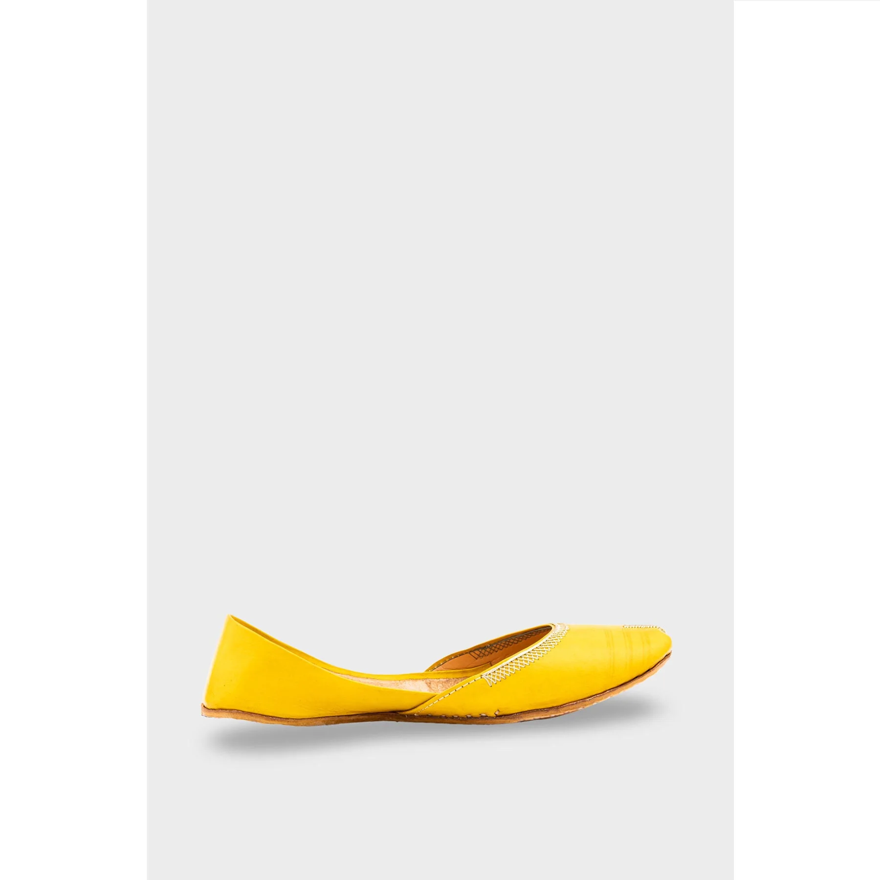 Yellow Leather Khussa EC8667 - Image 2