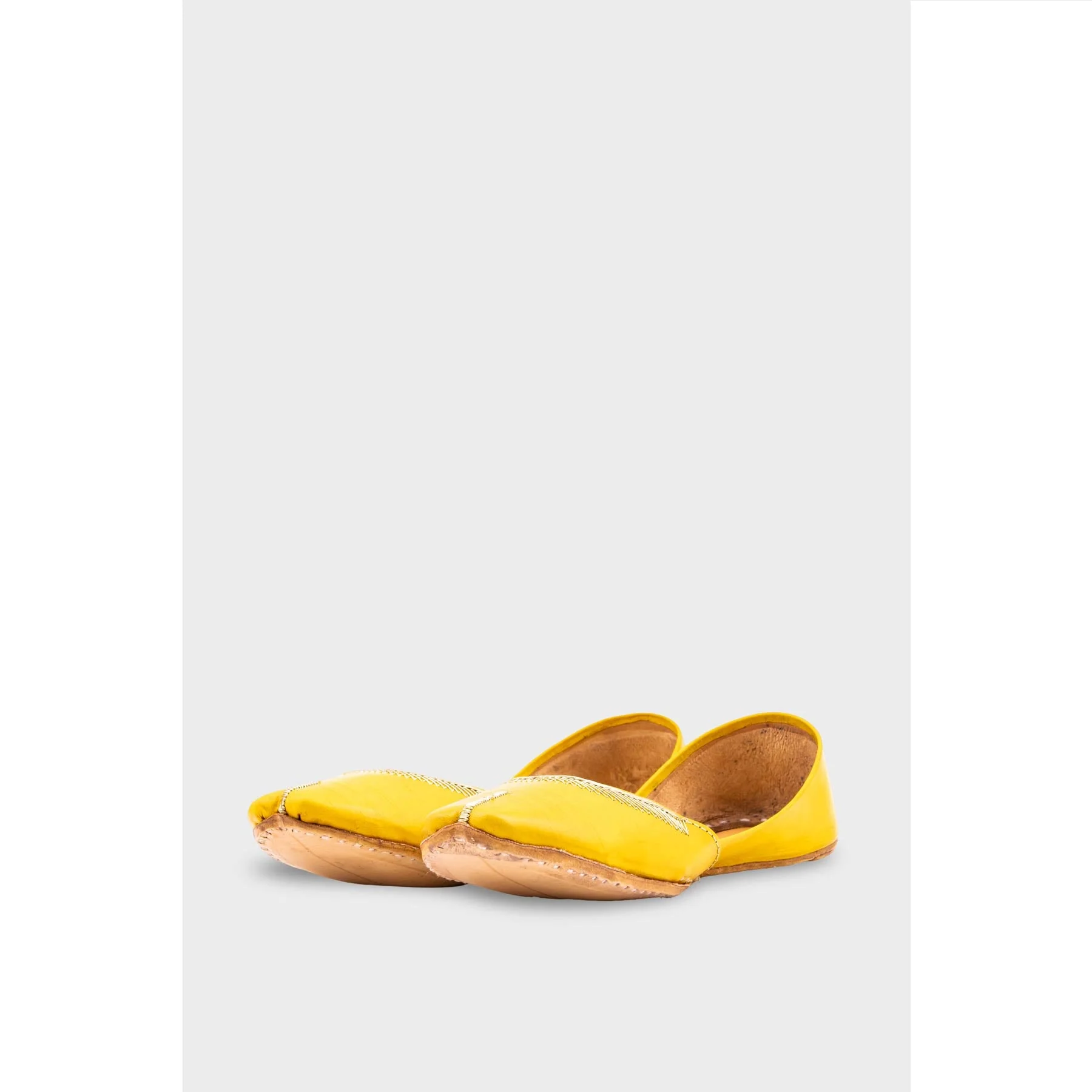 Yellow Leather Khussa EC8667 - Image 3