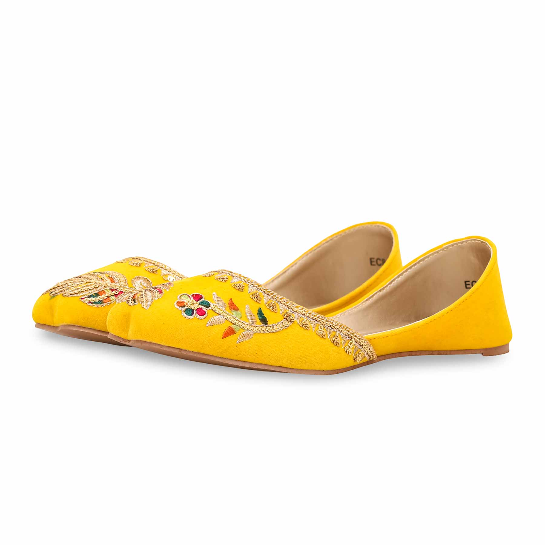 Yellow Fancy Khussa EC8439 - Image 2