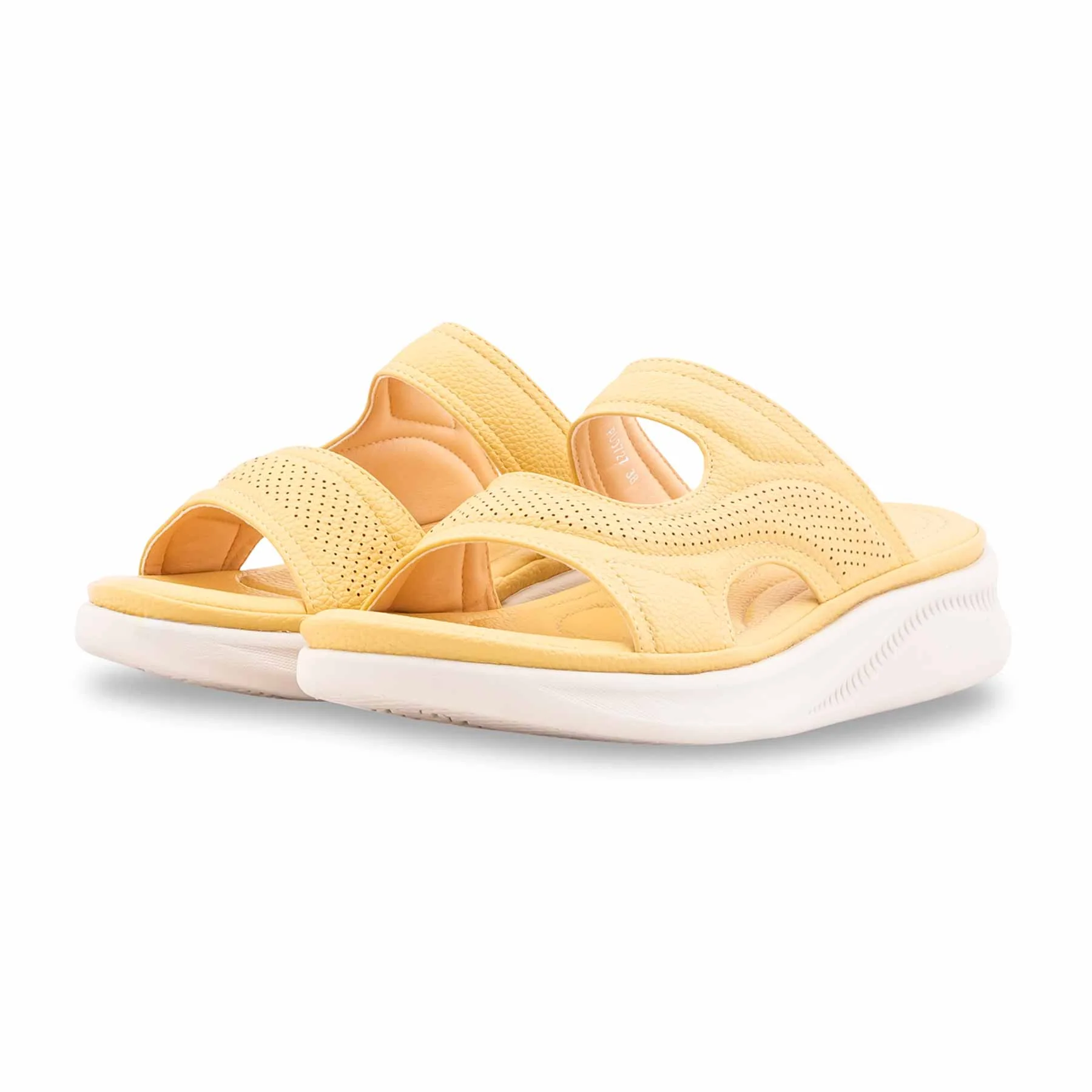 Yellow Formal Slipper For Ladies PU0727 - Image 3